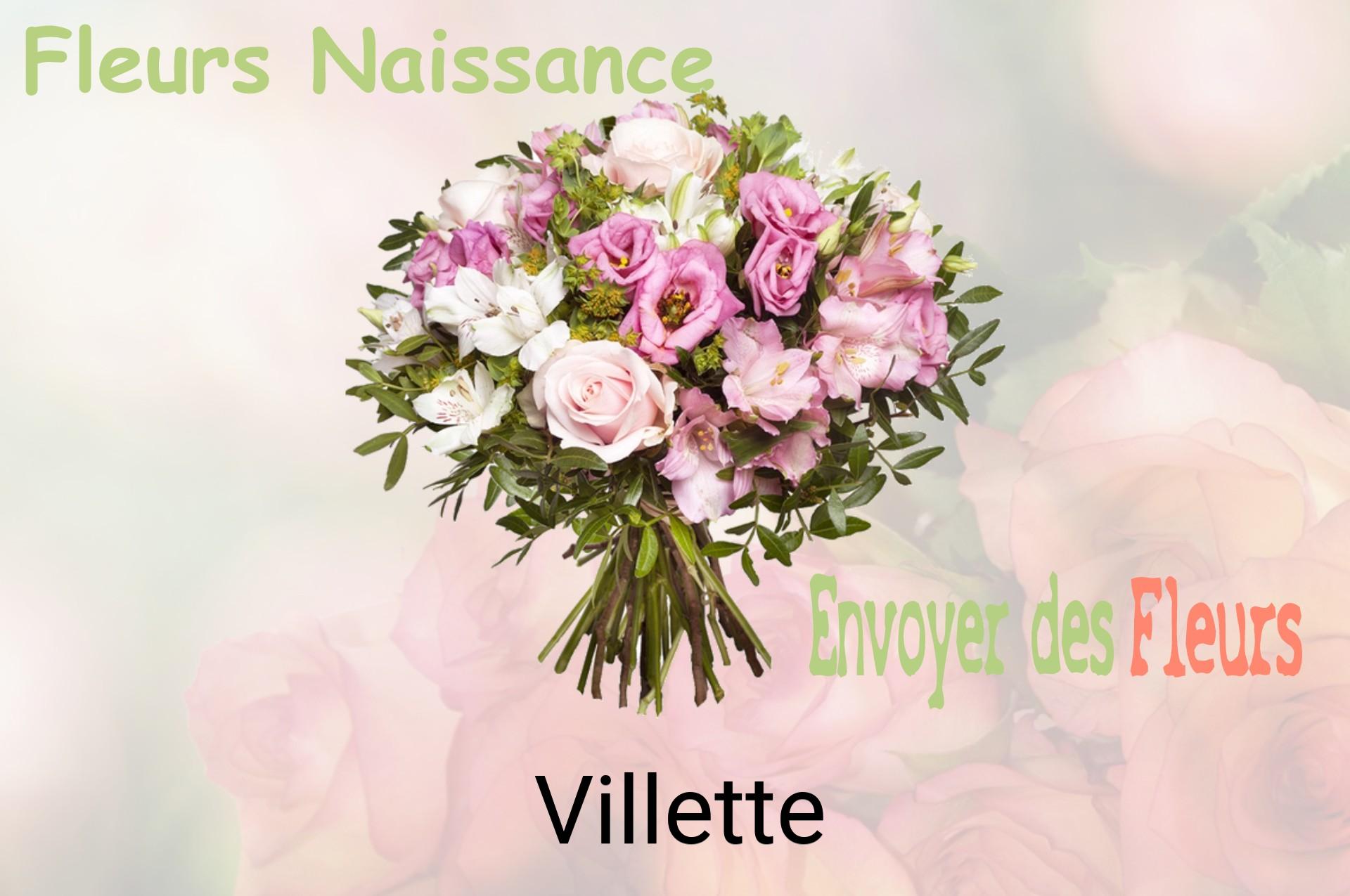 Bouquet de fleurs de naissance livré à Villette
